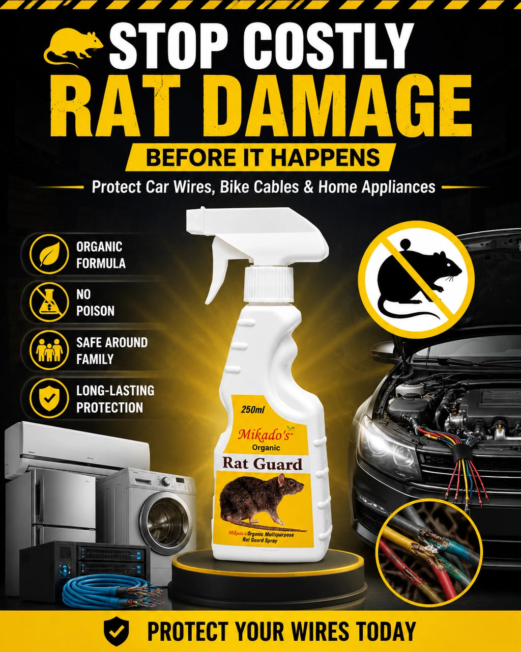 Rat Guard Spray 250ML | Anti Rat Repellent